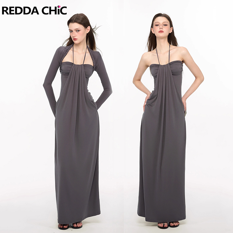 Braided Line - REDDACHiC Элегантное плетеное платье с плечами,