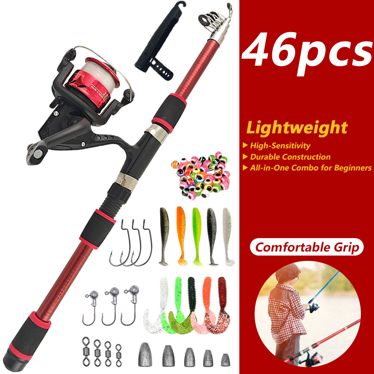 Набор для рыбалки 46 в 1: теле – обзор и цена Freshwater Line